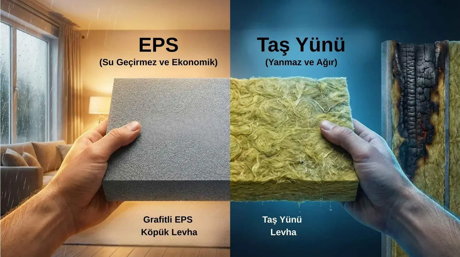 Mantolamada EPS strafor mu taşyünü mü karşılaştırması