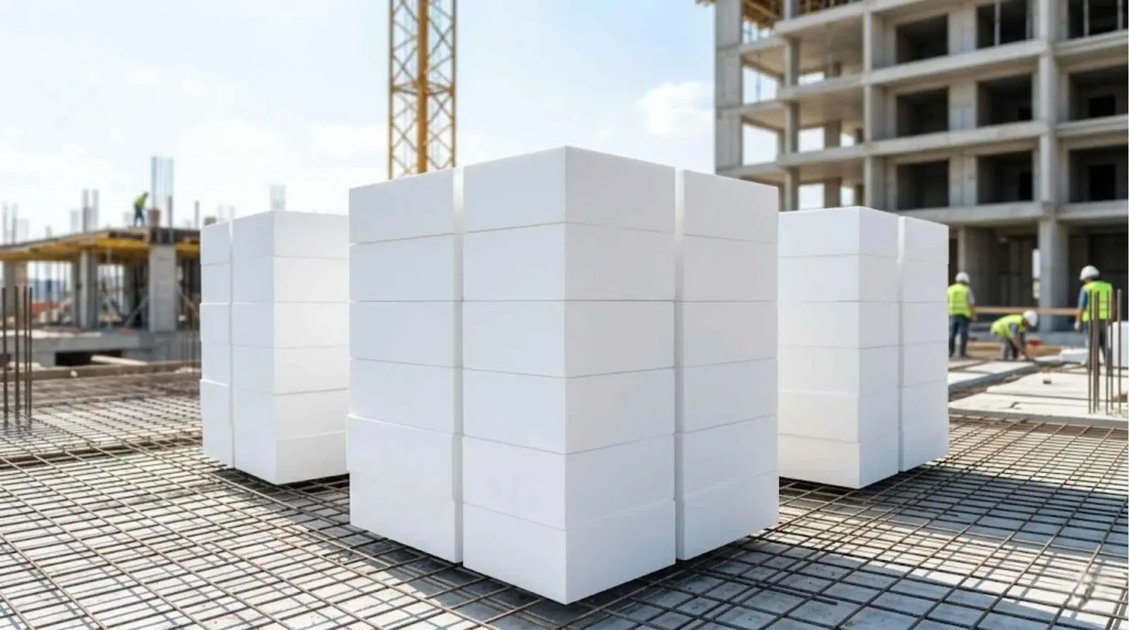 İnşaat kat döşemesi için 70x70x22 cm EPS asmolen blokları