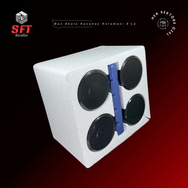 Buz Akülü Kavanoz Koruma Kutusu 4'Lü