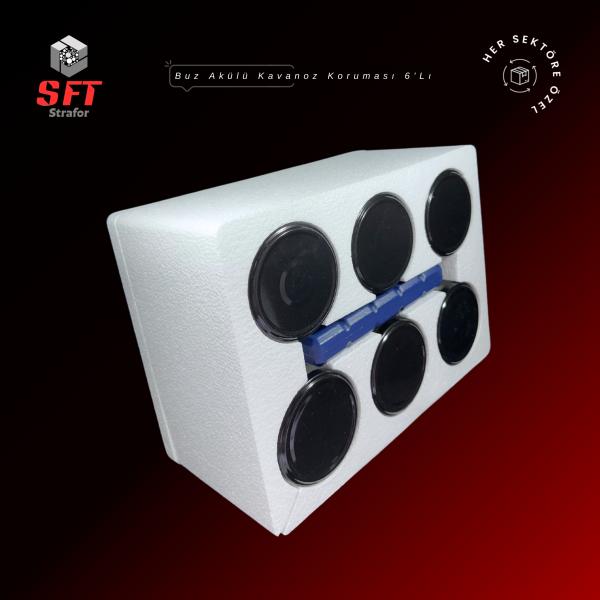 Buz Akülü  Kavanoz Koruma Kutusu 6'Lı