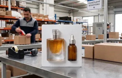 Parfüm ve kozmetik şişesi için strafor yuva tasarımı