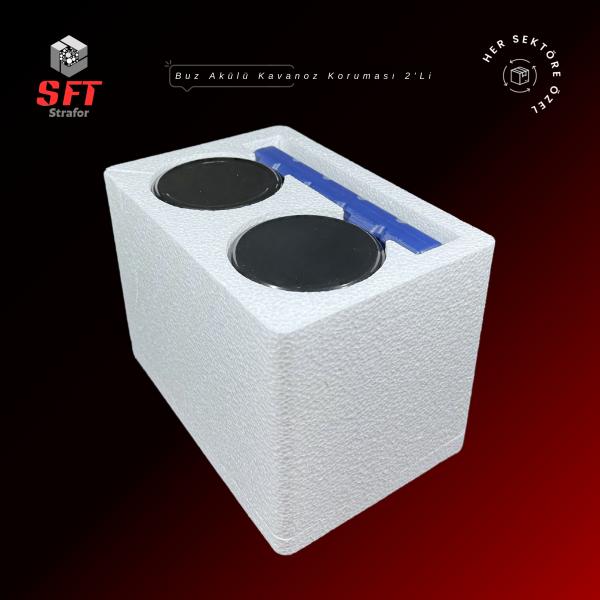 Buz Akülü Kavanoz Koruma Kutusu 2'Li