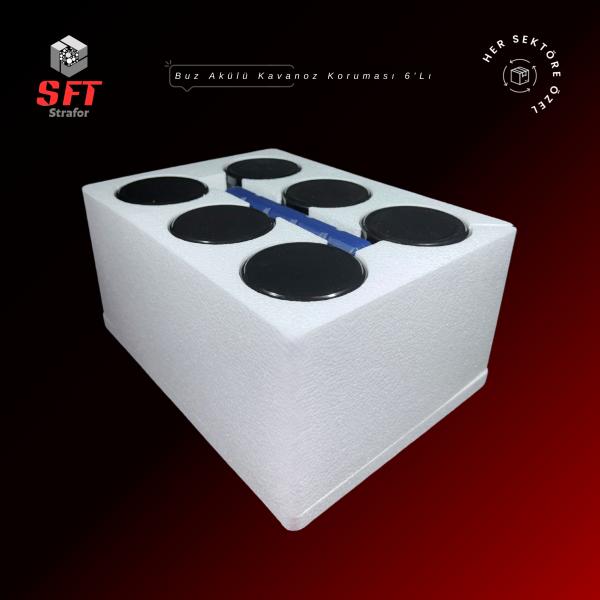 Buz Akülü  Kavanoz Koruma Kutusu 6'Lı
